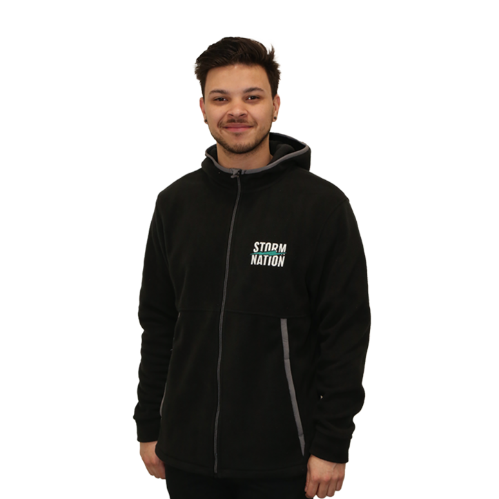 STORM NATION FLEECE HOODIE BLACK